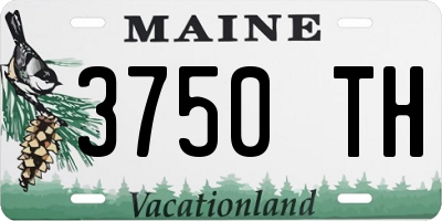 ME license plate 3750TH
