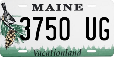 ME license plate 3750UG