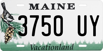 ME license plate 3750UY