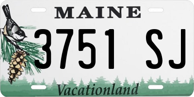 ME license plate 3751SJ