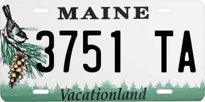 ME license plate 3751TA