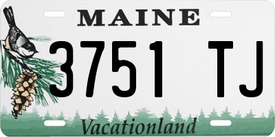 ME license plate 3751TJ