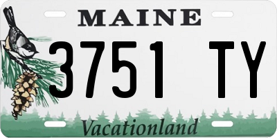 ME license plate 3751TY