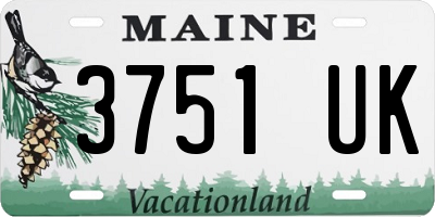 ME license plate 3751UK
