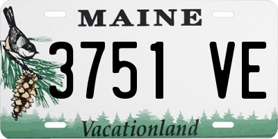 ME license plate 3751VE