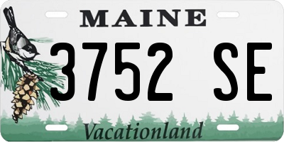 ME license plate 3752SE