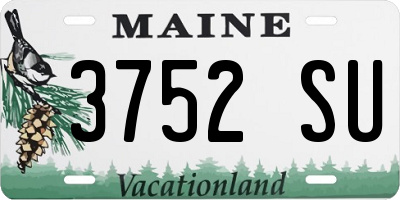 ME license plate 3752SU