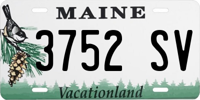 ME license plate 3752SV