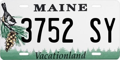 ME license plate 3752SY