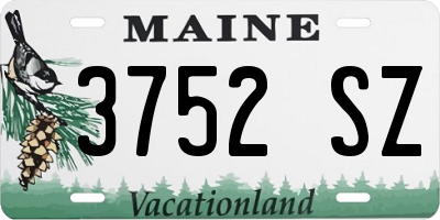 ME license plate 3752SZ