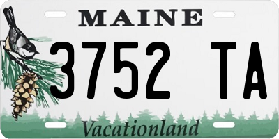 ME license plate 3752TA