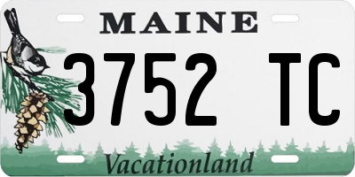 ME license plate 3752TC