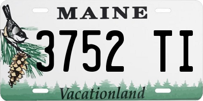 ME license plate 3752TI