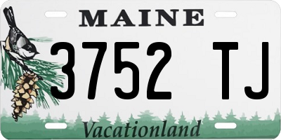 ME license plate 3752TJ