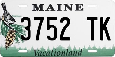 ME license plate 3752TK