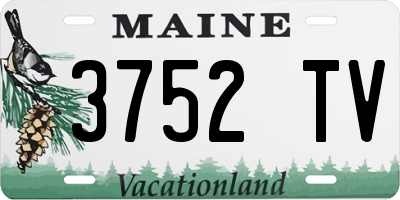 ME license plate 3752TV
