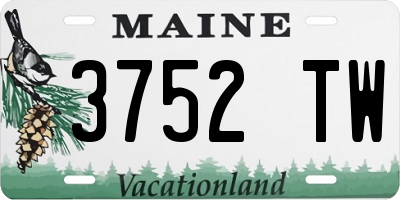 ME license plate 3752TW