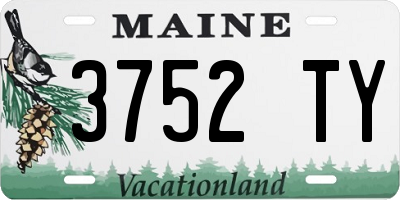 ME license plate 3752TY