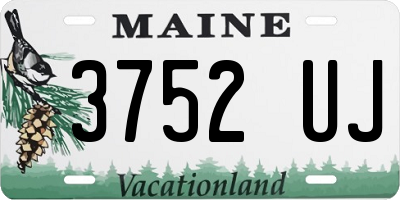 ME license plate 3752UJ