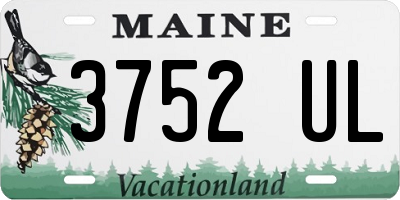 ME license plate 3752UL