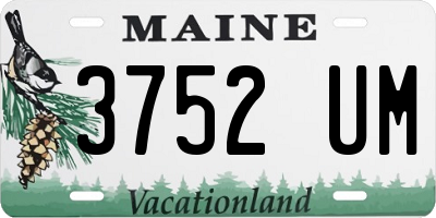 ME license plate 3752UM