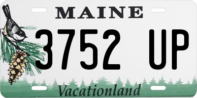 ME license plate 3752UP