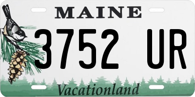 ME license plate 3752UR