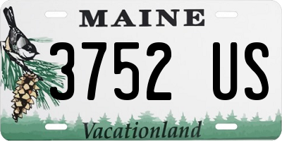 ME license plate 3752US