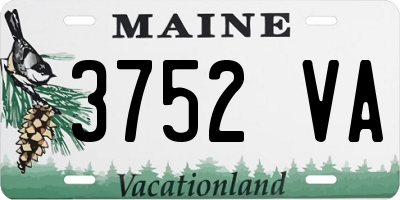 ME license plate 3752VA