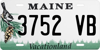 ME license plate 3752VB