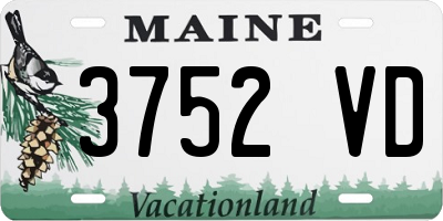 ME license plate 3752VD