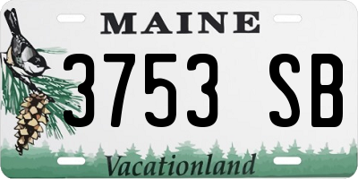 ME license plate 3753SB