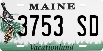 ME license plate 3753SD