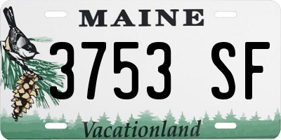 ME license plate 3753SF