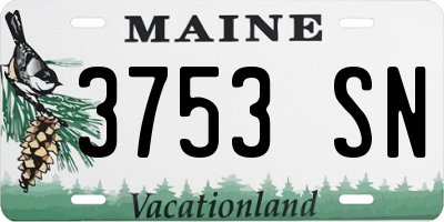 ME license plate 3753SN