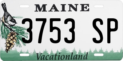 ME license plate 3753SP