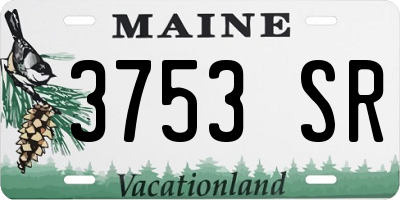 ME license plate 3753SR
