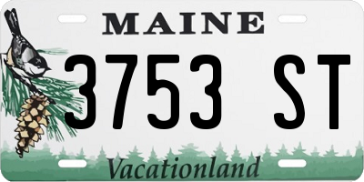 ME license plate 3753ST