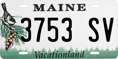 ME license plate 3753SV