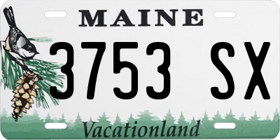 ME license plate 3753SX