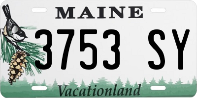 ME license plate 3753SY