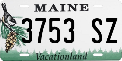 ME license plate 3753SZ