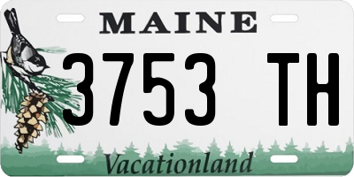 ME license plate 3753TH