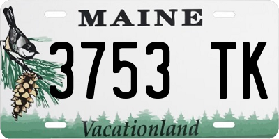 ME license plate 3753TK