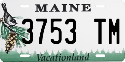 ME license plate 3753TM