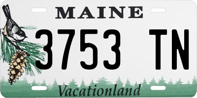 ME license plate 3753TN