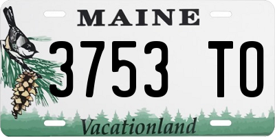 ME license plate 3753TO