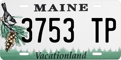 ME license plate 3753TP