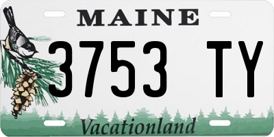 ME license plate 3753TY
