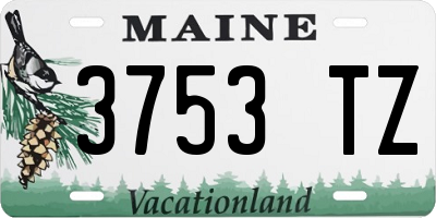 ME license plate 3753TZ